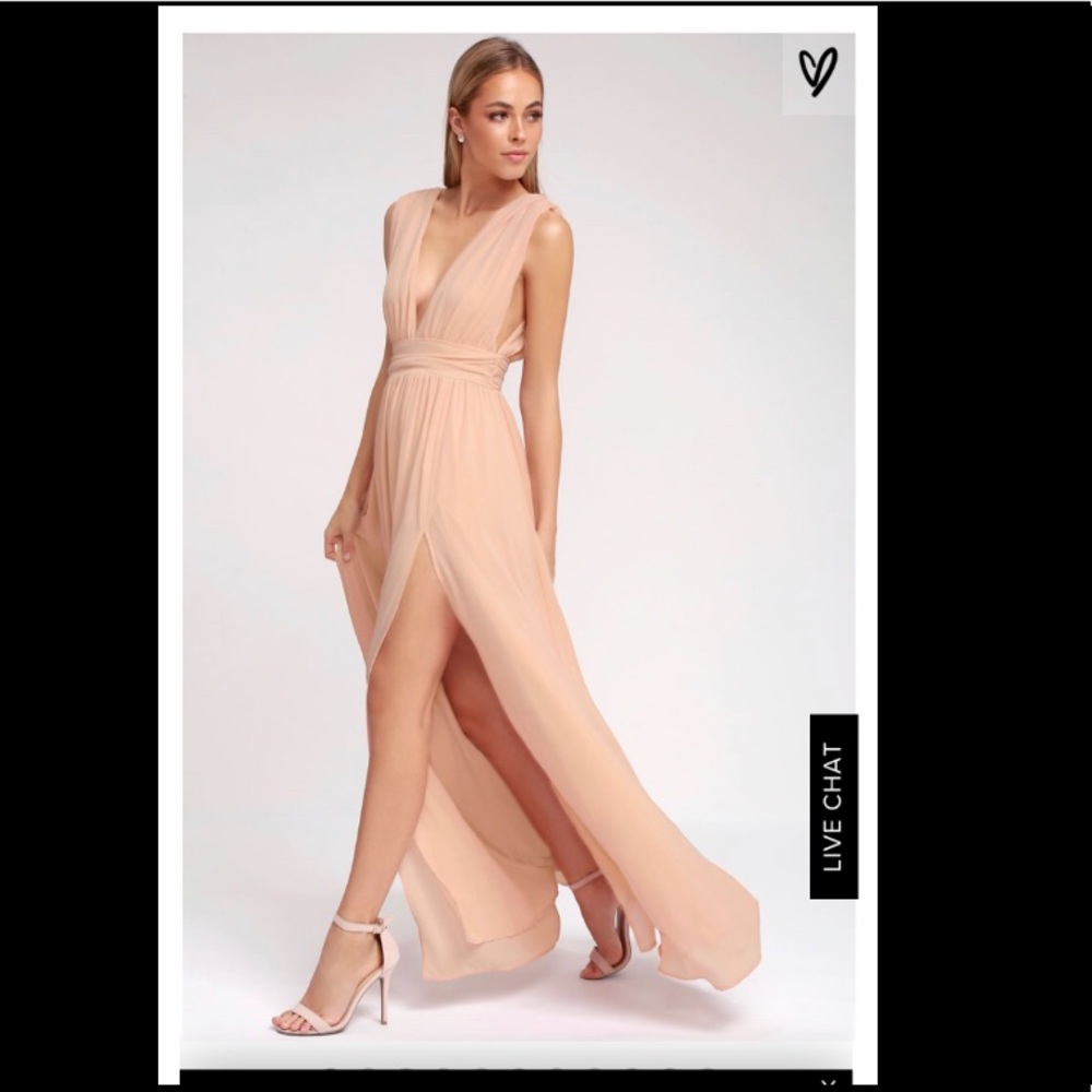 Lulus heavenly hues dress in blush